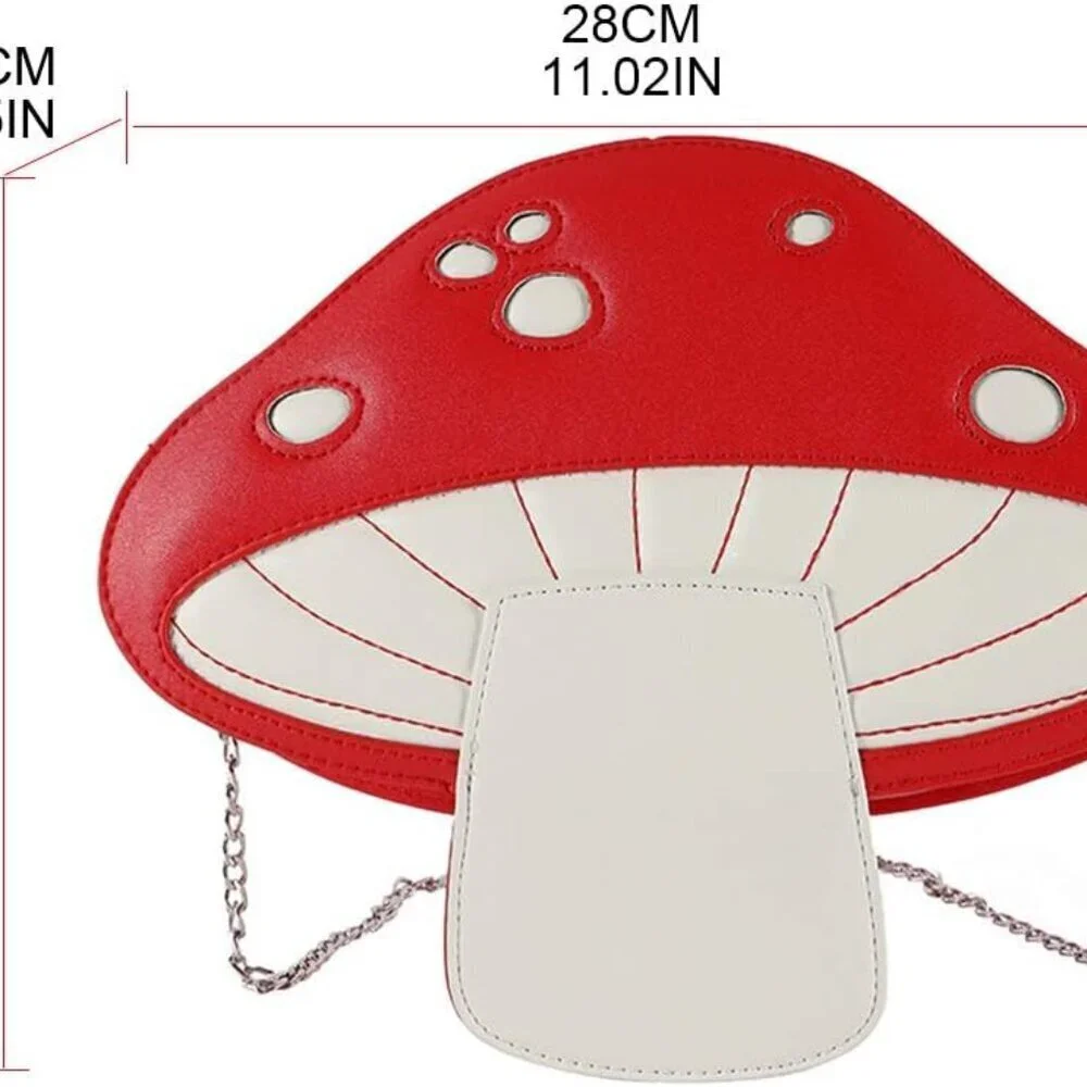 Women Mushroom Shape PU Leather Shoulder Bag Tote Crossbody Purse